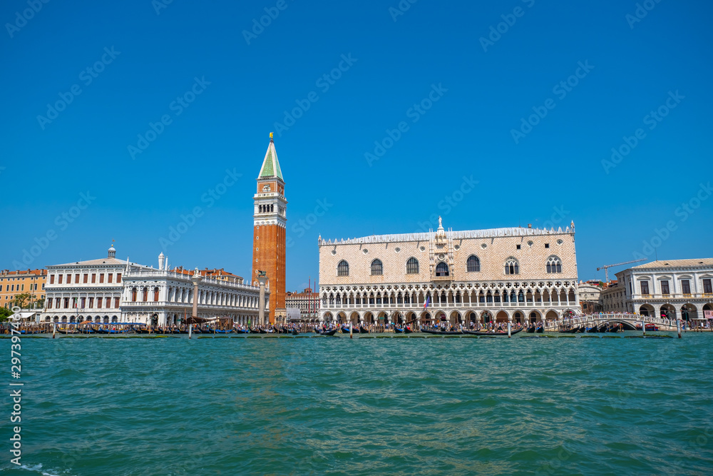 Tourists sightseeing in Venice's most famous square San Marco