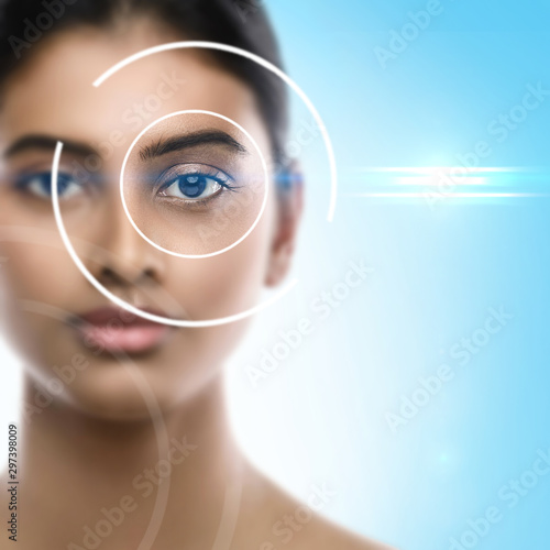 Concepts of laser eye surgery or visual acuity check-up