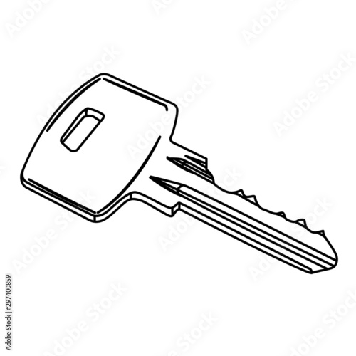 key contour vector illustration isolated