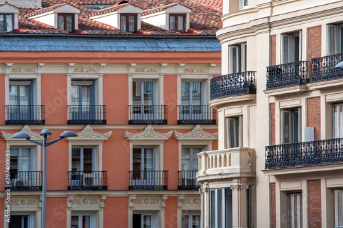 Facades of building in the center of Madrid