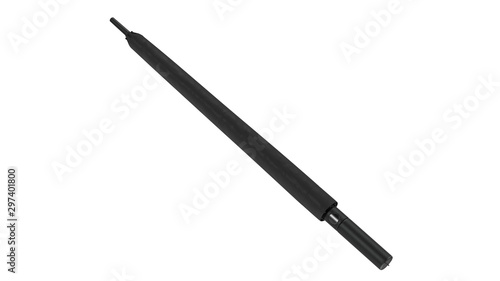 Wallpaper Mural Umbrella parasol closed with straight handle. 3D rendering Torontodigital.ca