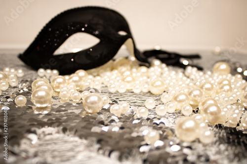 Bunch of multi size pearls on a background.Glamorous pearls milky-way.luxury lifestyle.Holiday decoration.Nice and shiny romantic morning.Love and success.