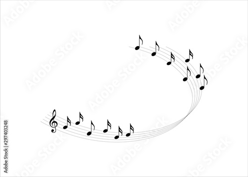 Curl music notes