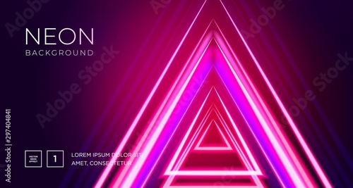 Futuristic abstract colorful vector background with Glowing electric bright neon lines . Abstract Modern Vector Layout