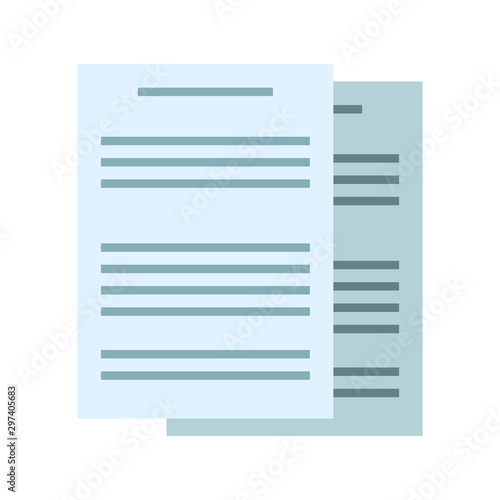 document pages icon, flat design