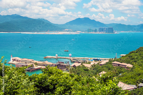 Beautiful sunny beach of Boundary island near Sanya  Hainan island  South China sea  China  Asia