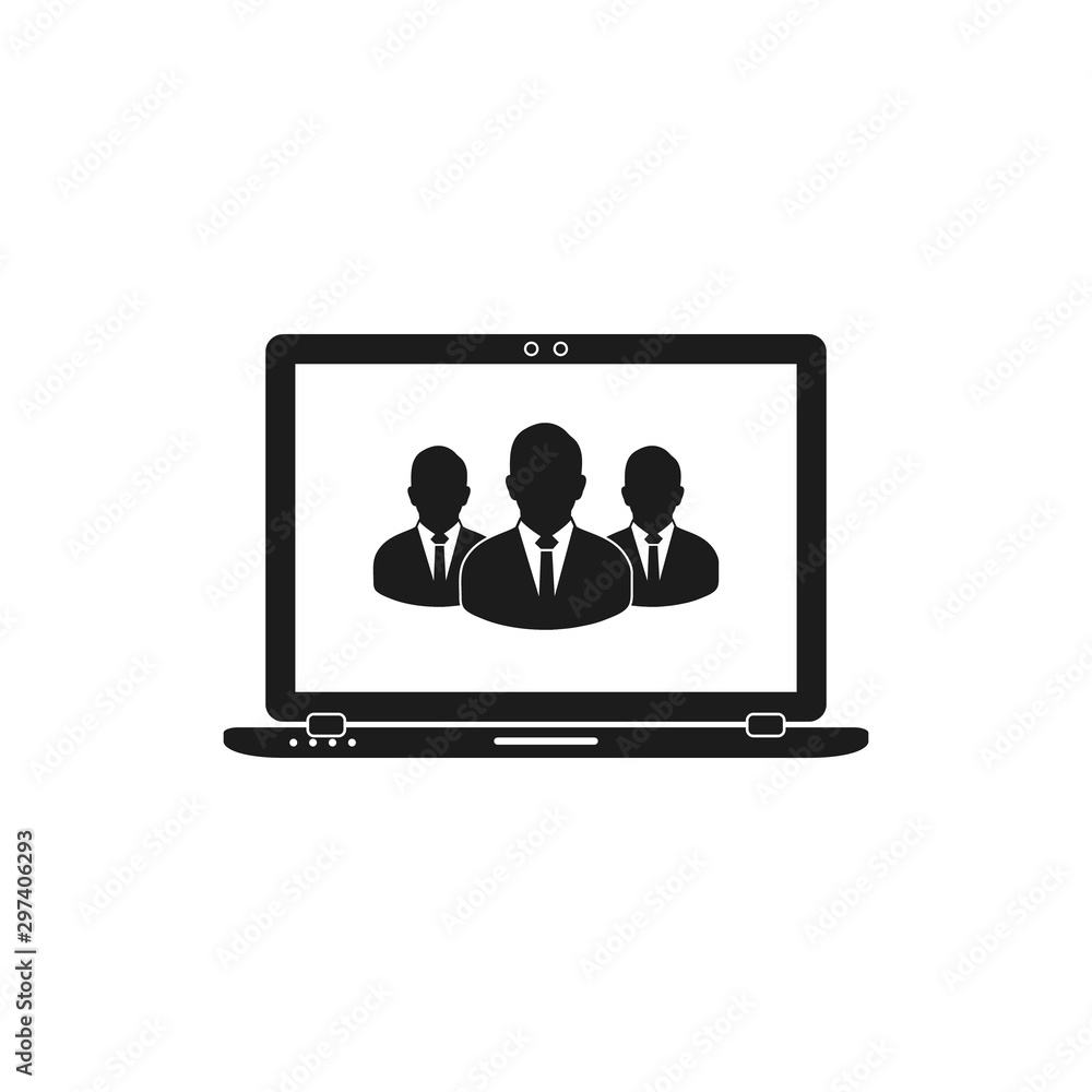 Online Business Team Icon. Flat style vector EPS. Online Business Team Icon. Flat style vector EPS.