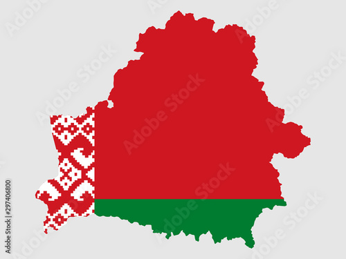 Photo Belarus Map Flag Vector illustration eps 10