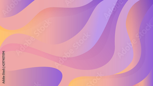 Abstract fluid background in purple and peach color © Amimy