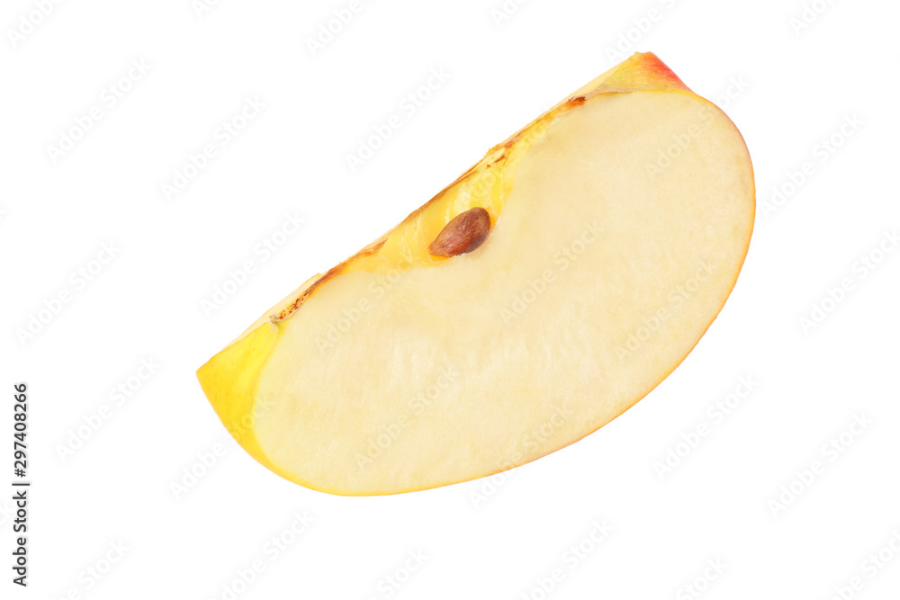 cut of red apple isolated on a white background cut of red apple isolated on a white background