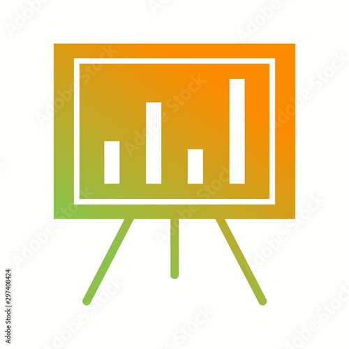 Beautiful Graph on board Vector Glyph icon