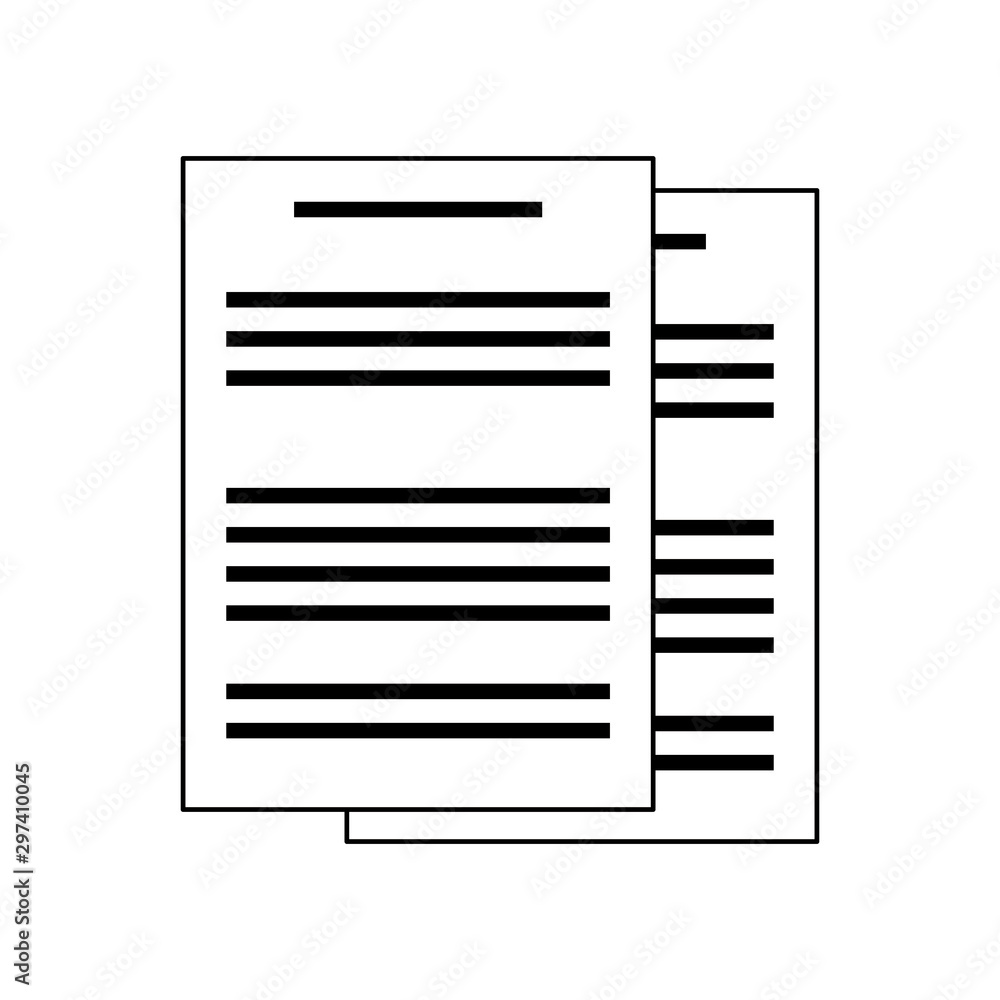 document pages icon, flat design document pages icon, flat design