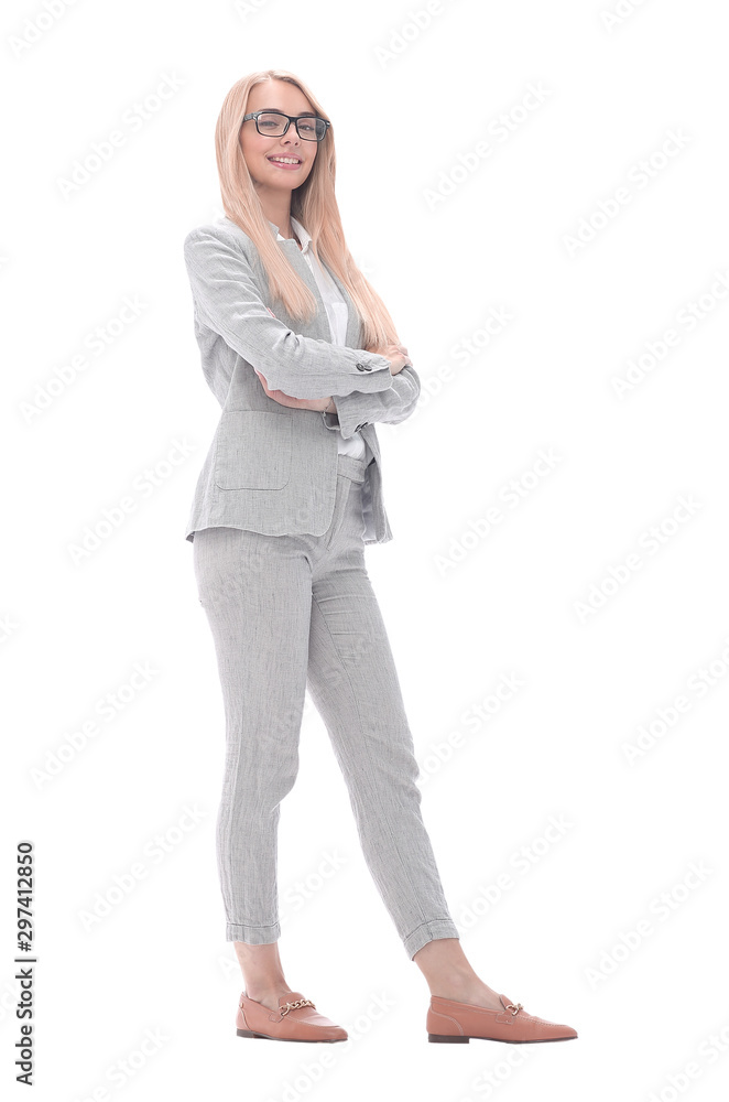 portrait of a successful confident businesswoman .isolated on white portrait of a successful confident businesswoman .isolated on white