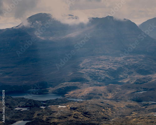 clouds over mountains