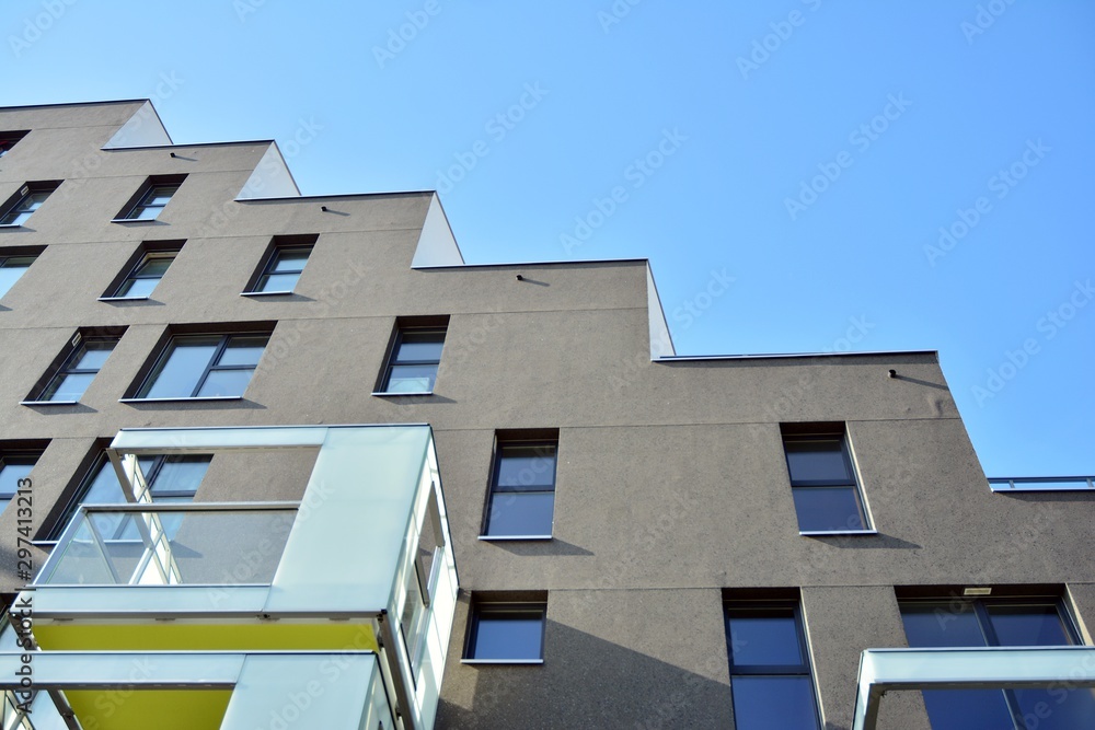 Modern and new apartment building. Multistoried modern, new and stylish living block of flats. Modern and new apartment building. Multistoried modern, new and stylish living block of flats.