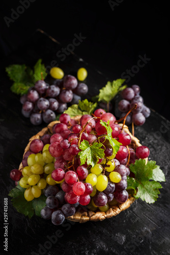 Mix of red and yellow grape