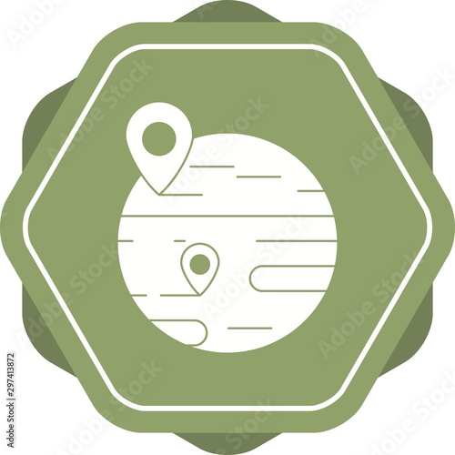 Beautiful Mark places Vector Glyph icon