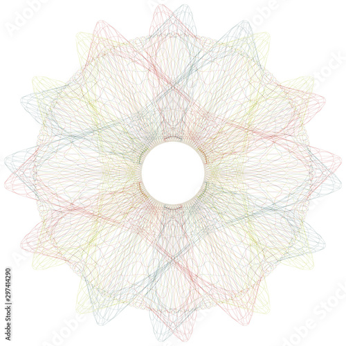 Watermark guilloche security  pattern for background certificate,