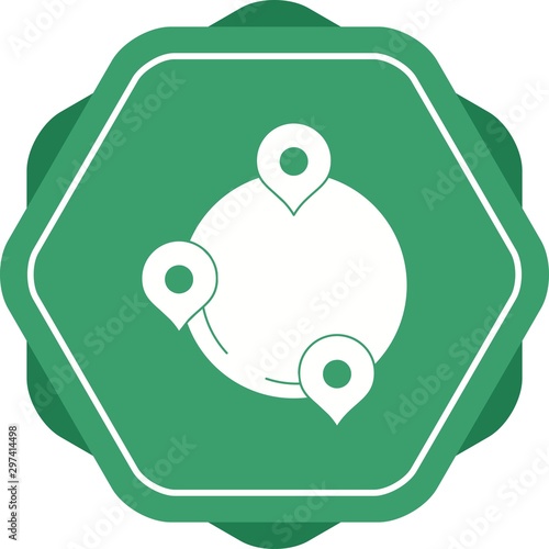 Beautiful Destinations Vector Glyph icon