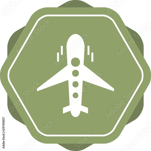 Beautiful Aeroplance Vector Glyph Icon photo