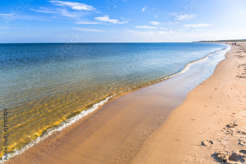 Fototapeta Naklejka Na Ścianę i Meble -  Beautiful beach of Baltic Sea in Gdansk, Poland