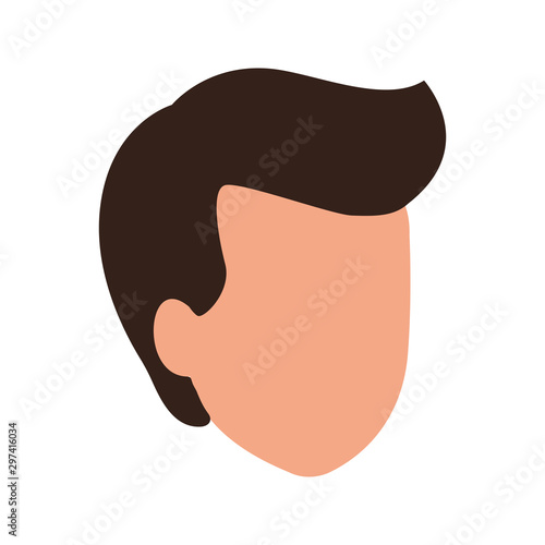 default profile man icon, flat design
