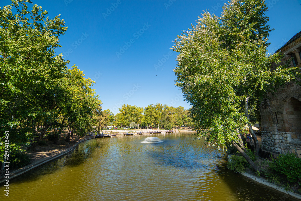 Budapest, Hungary - October 01, 2019: The City Park (Hungarian: Városliget). The City Park is a public park one of Hungary's World Heritage sites in Budapest. Budapest, Hungary - October 01, 2019: The City Park (Hungarian: Városliget). The City Park is a public park one of Hungary's World Heritage sites in Budapest.