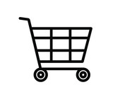 Shopping Cart Icon. Trolley icon. Vector illustration.