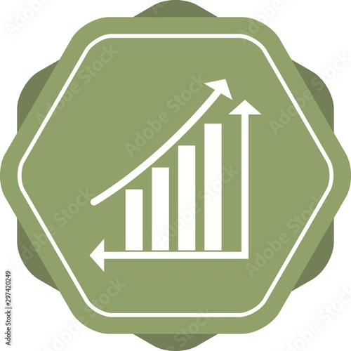 Beautiful Ascending bar Vector Glyph icon