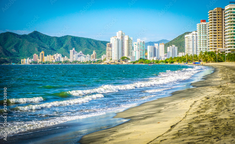 Beautiful Salguero beach in Santa Marta, Colombia Beautiful Salguero beach in Santa Marta, Colombia