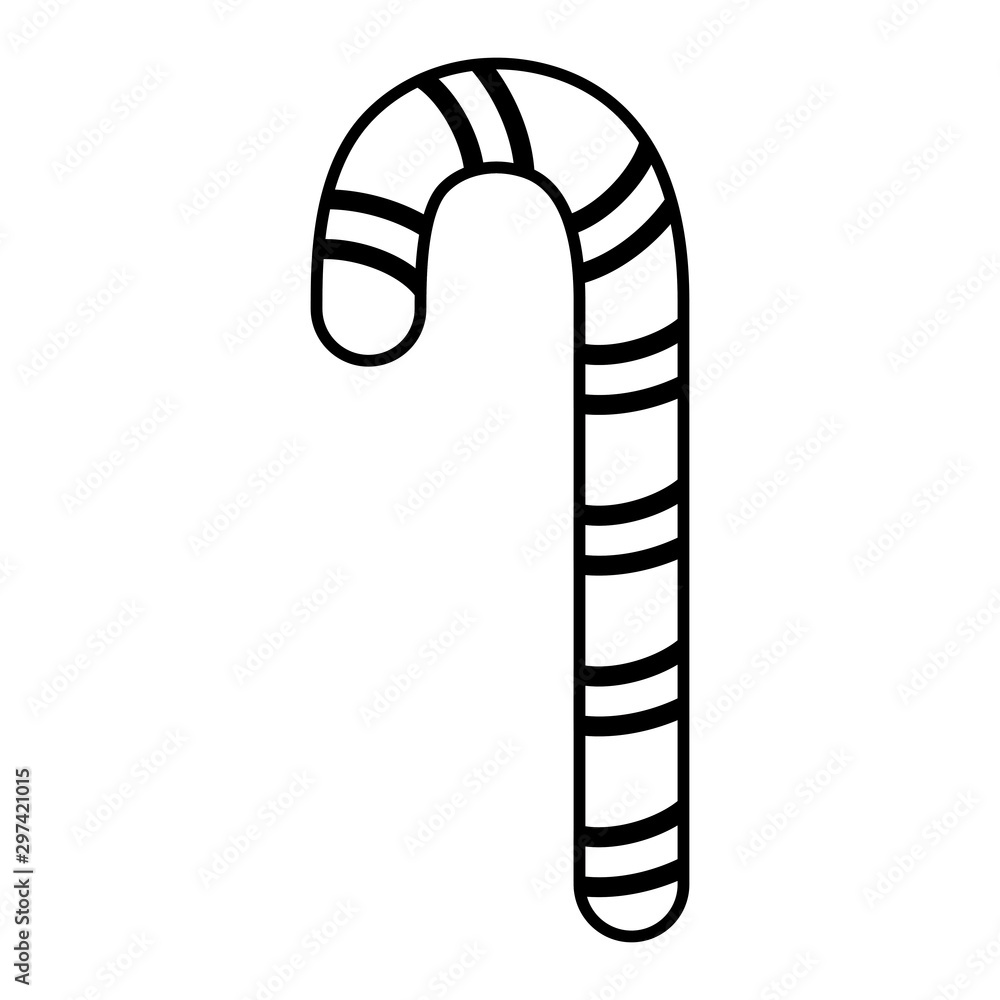 christmas candy cane sweet snack icon thick line christmas candy cane sweet snack icon thick line