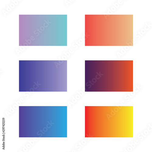 gradient colour set palette vector illustration © HM Design