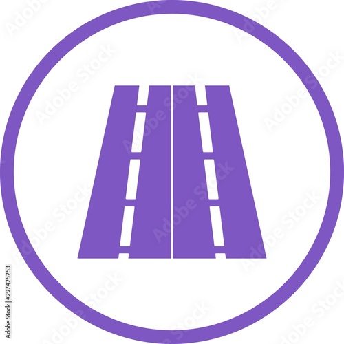 Beautiful Highway Vector Glyph icon