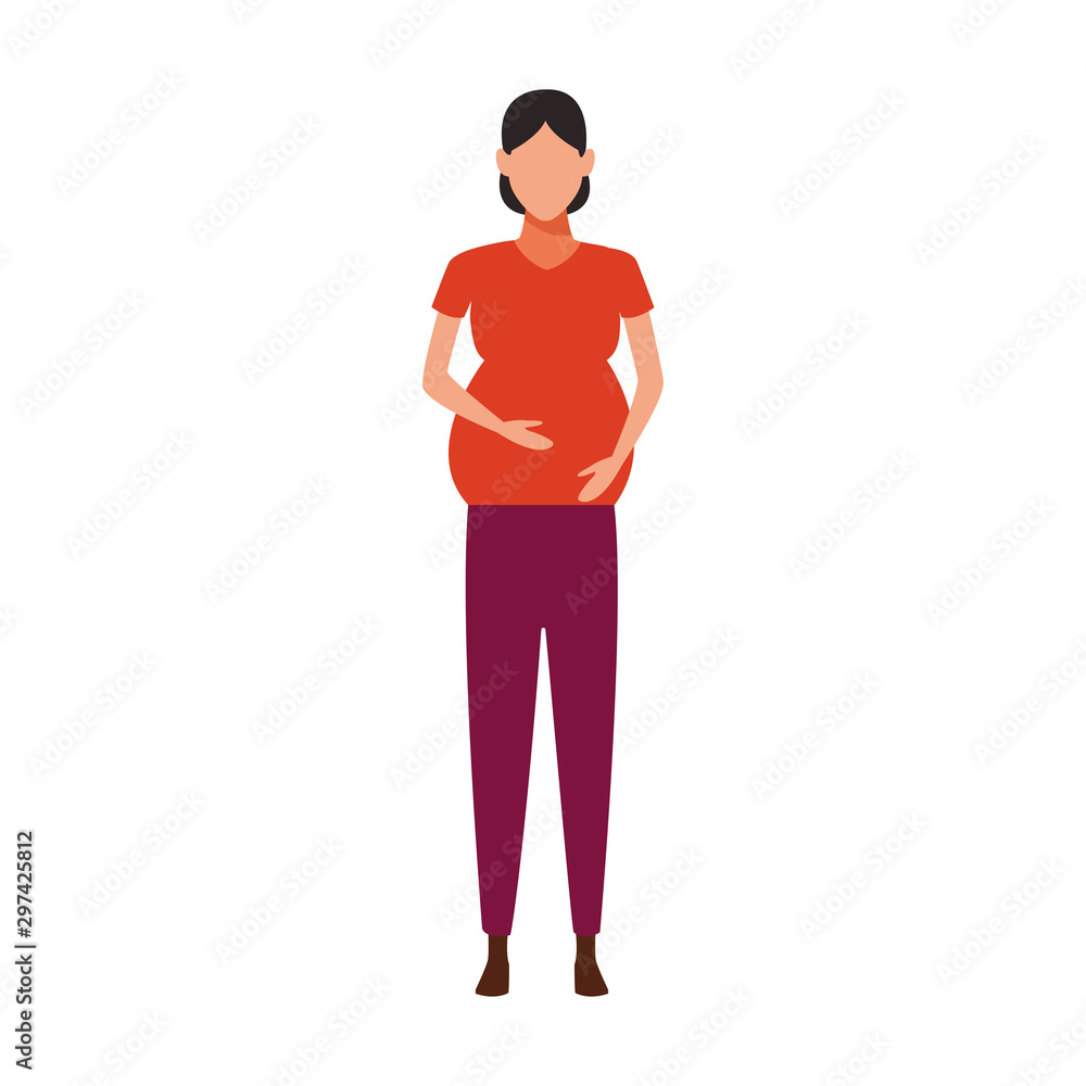 avatar pregnant woman icon, flat design avatar pregnant woman icon, flat design