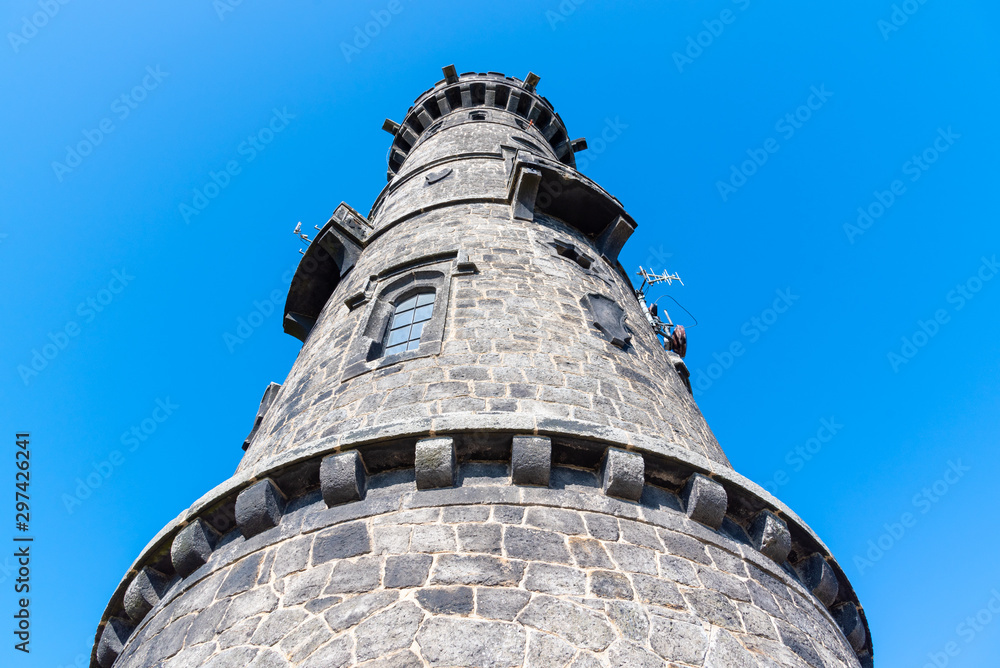 Decinsky Sneznik lookout tower on the top of Decinsky Sneznik Mountain, German: Hoher Schneeberg. Protected area Elbe Sandstones, Czech Republic