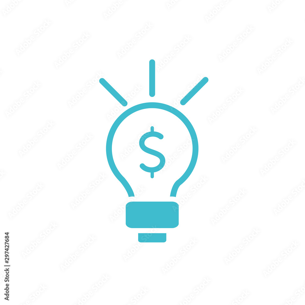 bulb money business finance color silhouette bulb money business finance color silhouette
