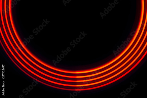 red light circles on a black background