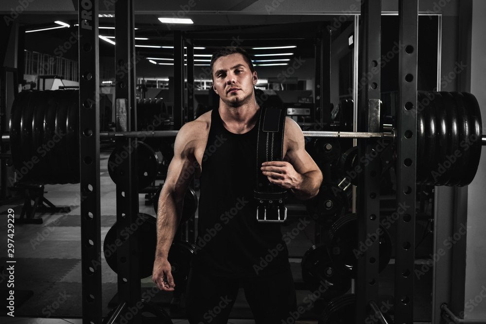 Portrait of young powerlifter Portrait of young powerlifter