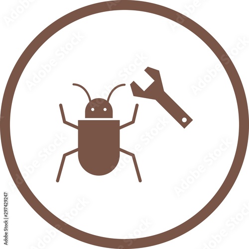 Beautiful Debug Vector Glyph icon