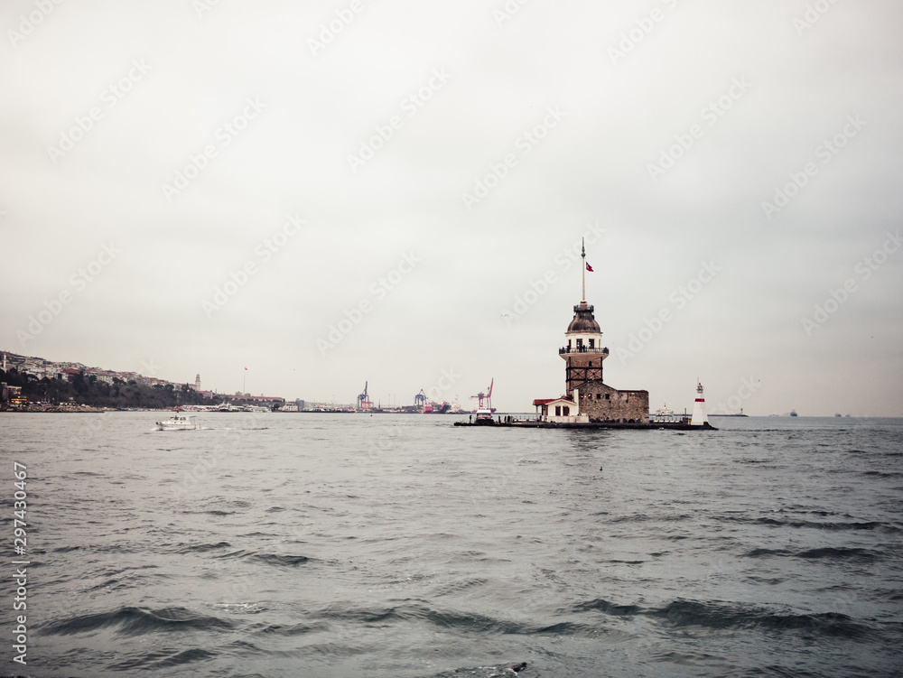 lighthouse in port istanbul turkey