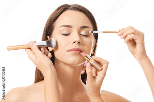 Makeup artists working with...