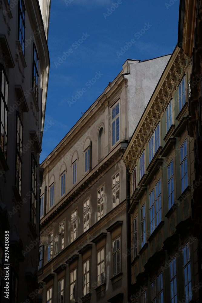 Facade of a classic building in Vienna