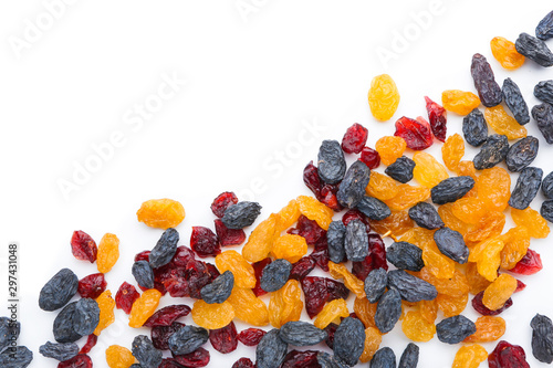 Fototapeta Naklejka Na Ścianę i Meble -  Different dried fruits on white background