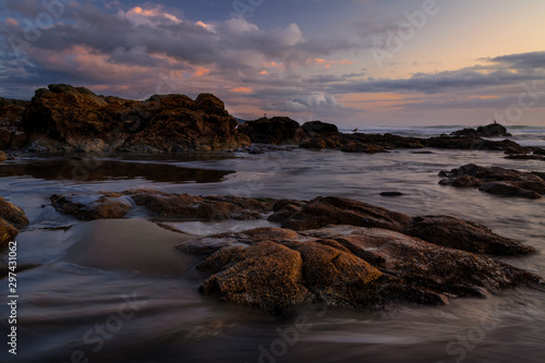 A Colorful Sunset at a Northern California Beach.