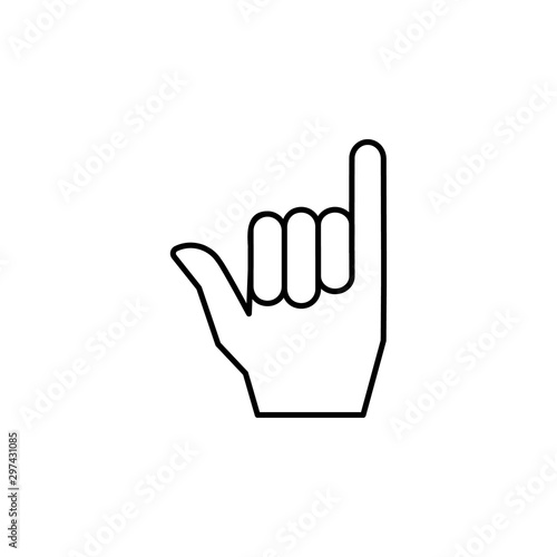 Shake hand gesture icon. Simple line, outline vector of hand icons for ui and ux, website or mobile application