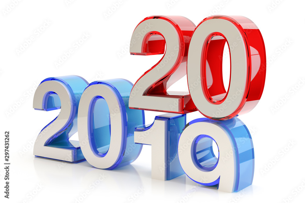 New Year 2020 concept- 3D illustration New Year 2020 concept- 3D illustration