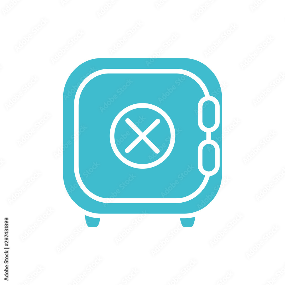 safe box business finance color silhouette safe box business finance color silhouette