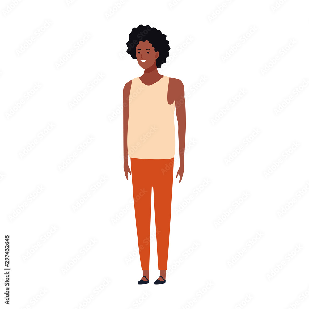Fototapeta premium man standing cartoon icon, colorful design