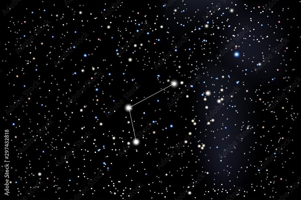 Vecteur Stock Vector illustration of the constellation Antlia (Air Pump