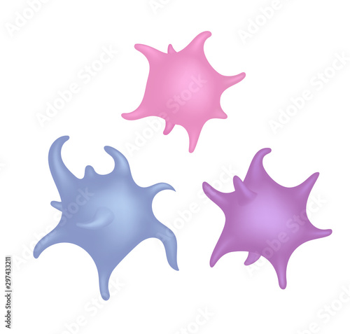 Set of Platelet cells. Thrombocytes. Vector illustration isolated on white background